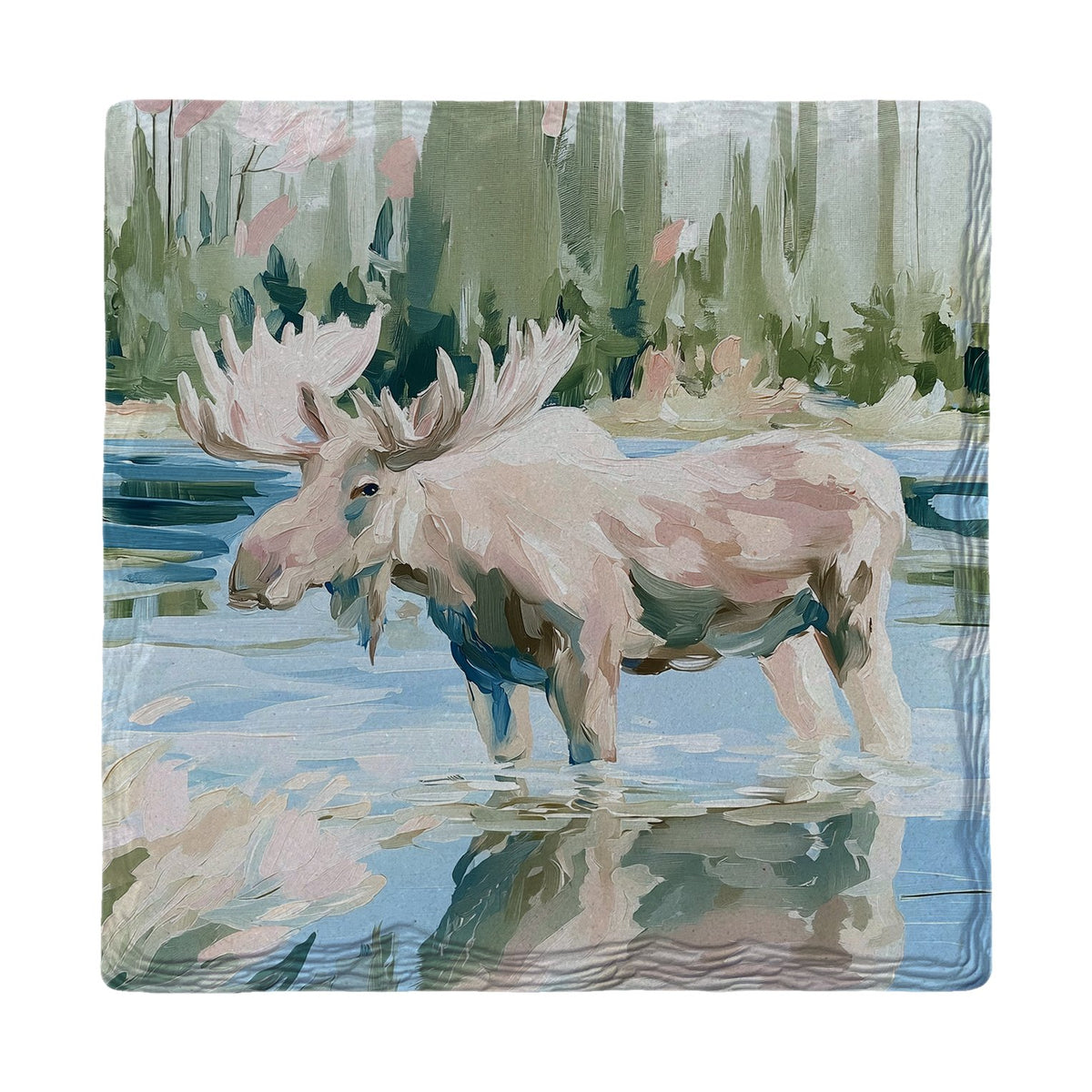 Moose In The Shallows | Ceramic Drink Coaster