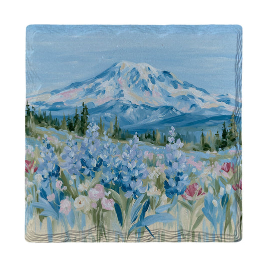 Mountain Lupine Meadow | Ceramic Drink Coaster