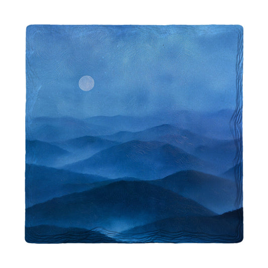 Midnight Mountain Layers | Absorbent Ceramic Drink Coaster