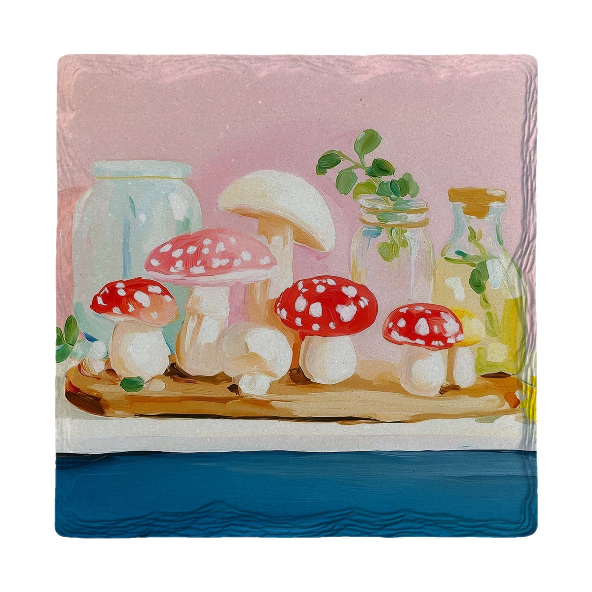 Mushroom Still Life | Ceramic Drink Coaster
