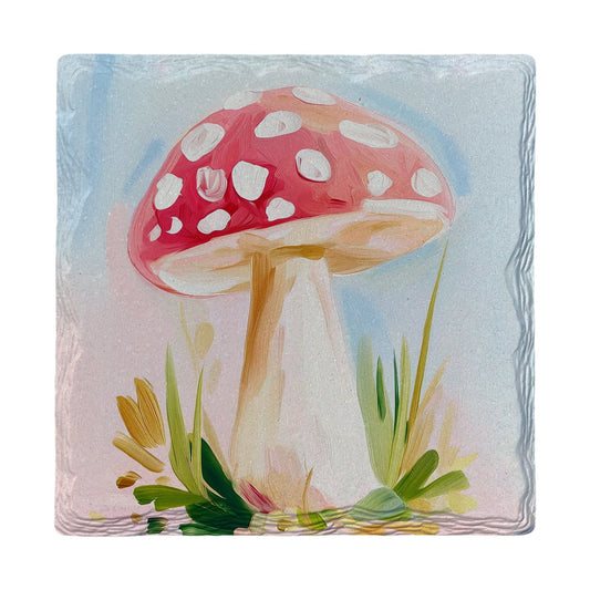 Red Toadstool Meadow | Ceramic Drink Coaster