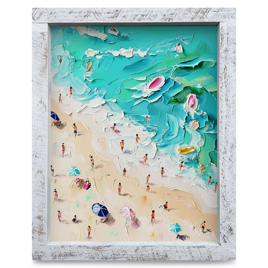 Colorful Surf | Real Wood Framed Wall Art Print