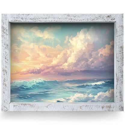 Breathtaking Ocean | Real Wood Framed Wall Art Print