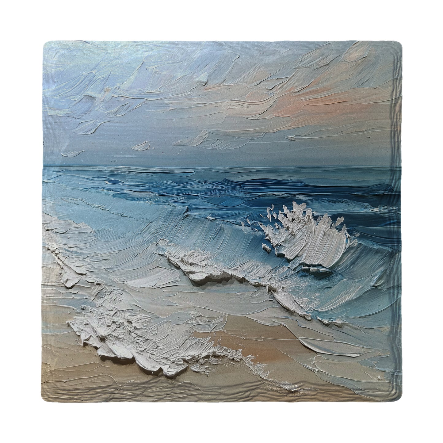 Impasto Beach Waves | Ceramic Drink Coaster