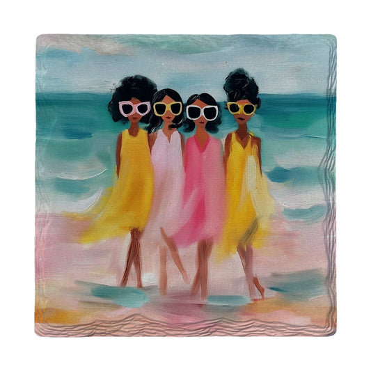 Beach Girls Getaway | Ceramic Drink Coaster