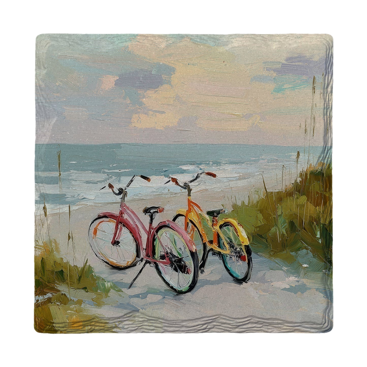 Beach Bicycles | Ceramic Drink Coaster