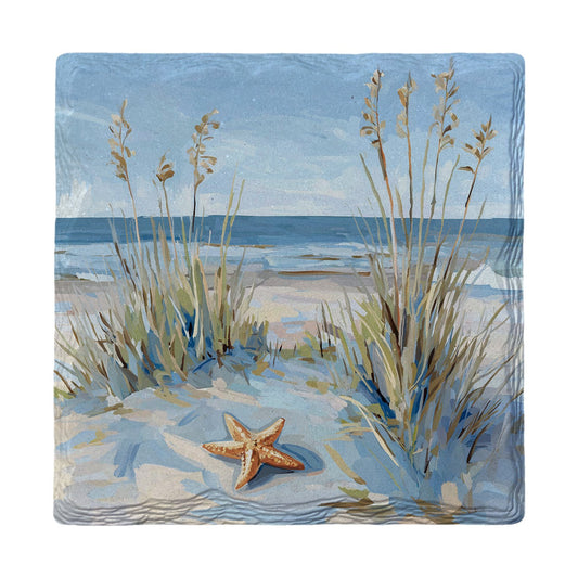 Starfish in the Dunes | Ceramic Drink Coaster