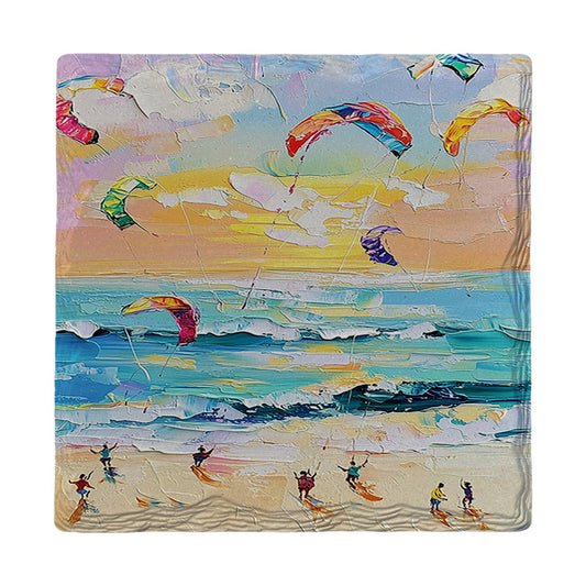 Kite Surfing Sunset | Ceramic Drink Coaster