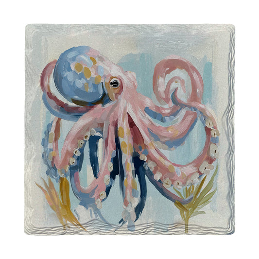 Pastel Octopus | Ceramic Drink Coaster