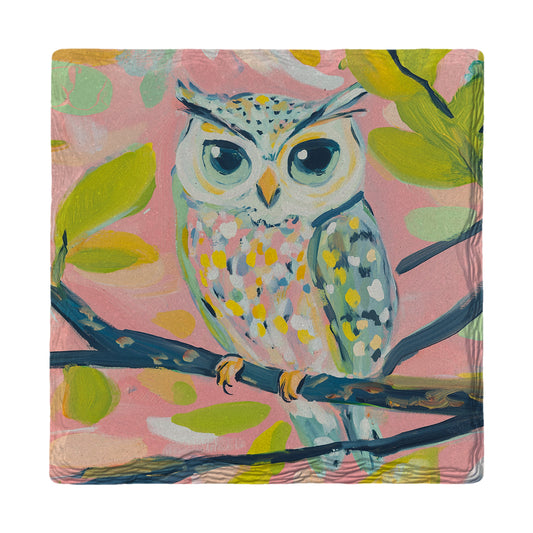 Whimsy Owl | Ceramic Drink Coaster