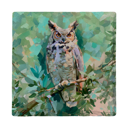 Great Horned Owl | Absorbent Ceramic Drink Coaster