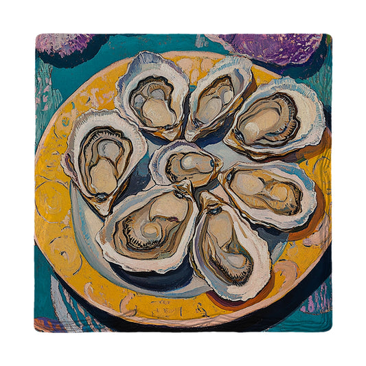 Colorful Oyster Plate | Drink Coaster