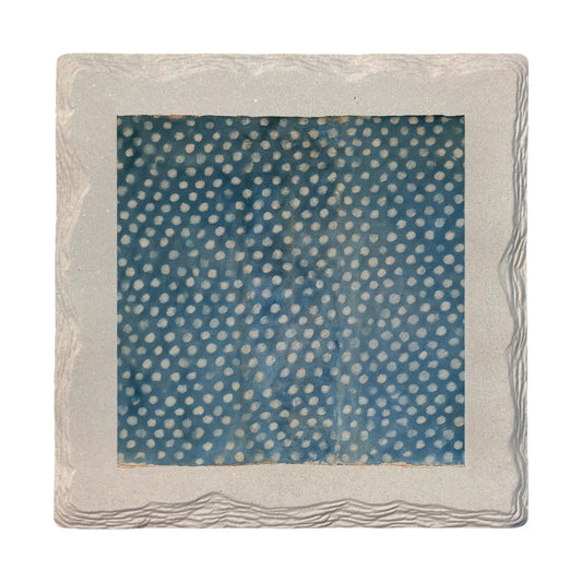 Indigo Polka Dots | Absorbent Ceramic Drink Coaster