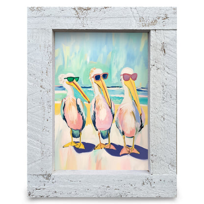 Pelican Bros | Real Wood Framed Wall Art Print