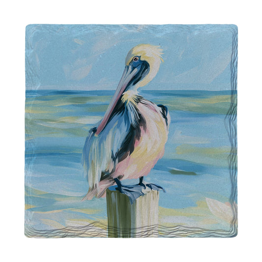 Pelican on the Post | Ceramic Drink Coaster
