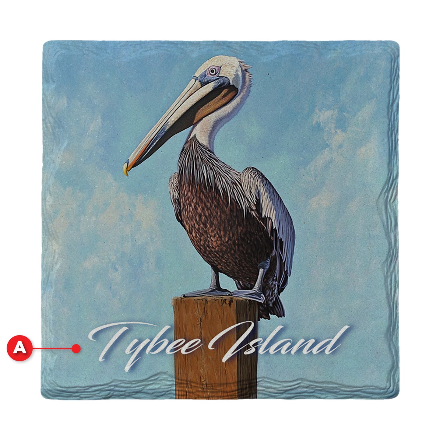 Pelican on Pylon | Drink Coaster