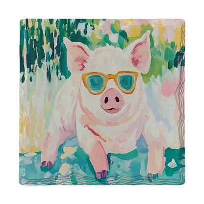 Hey Dude Pig | Ceramic Drink Coaster