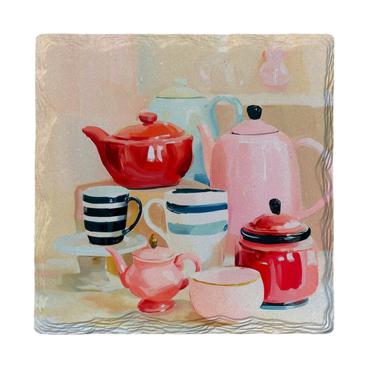 Cozy Teapot Collection | Ceramic Drink Coaster