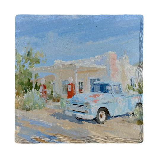 Vintage Truck Filling Station | Ceramic Drink Coaster