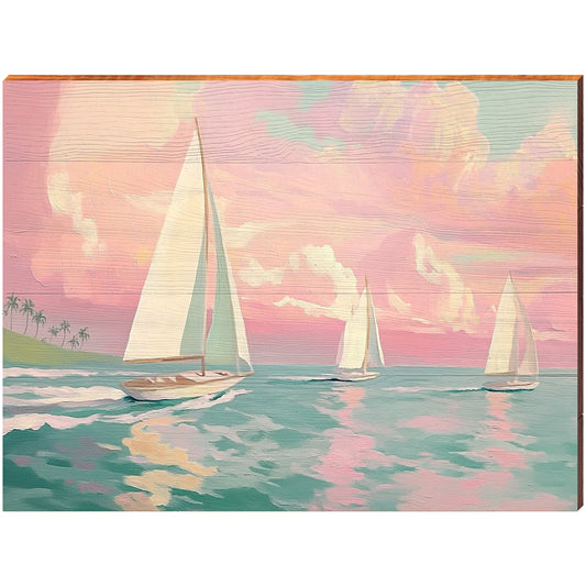 Sailing Dreams | Wall Art Print on Real Wood