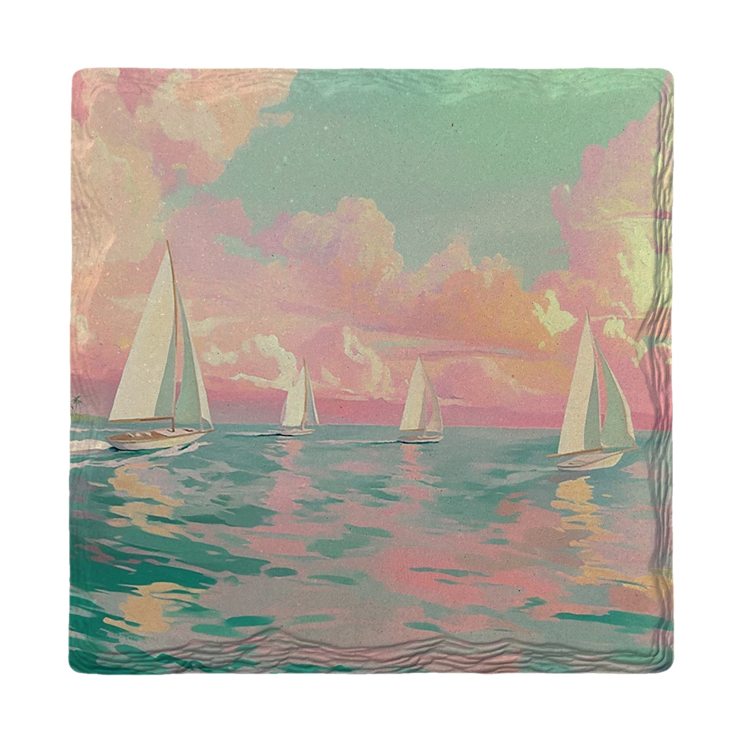 Pink Sky Sailing | Drink Coaster