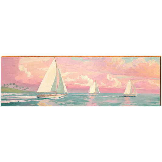 Sailboat Dreams | Wall Art Print on Real Wood