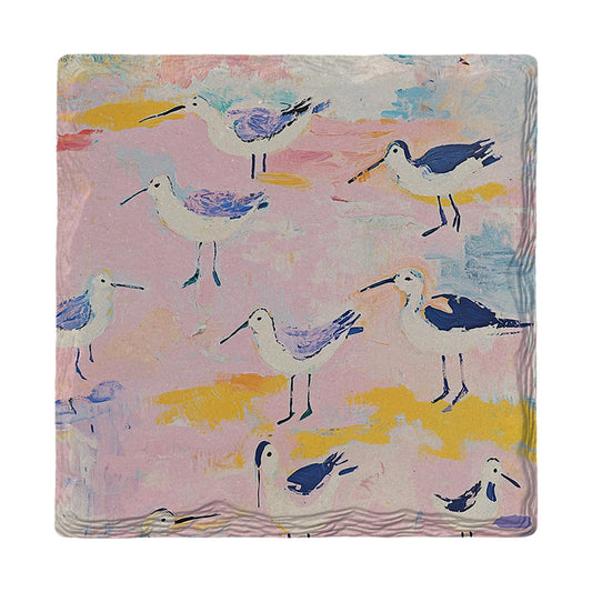 Sandpiper Gathering | Ceramic Drink Coaster