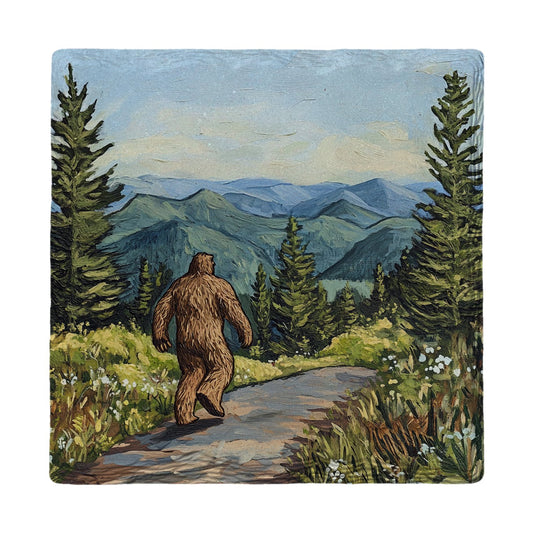 Sasquatch Mountain Stroll | Ceramic Drink Coaster
