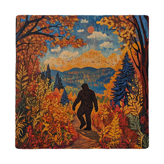 Autumn Trail Sasquatch | Ceramic Drink Coaster