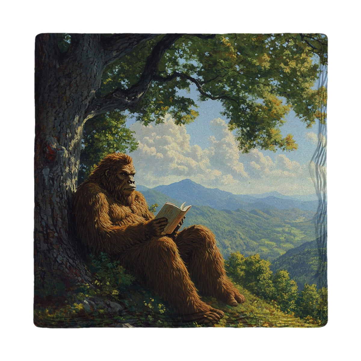Sasquatch Reading Nook | Ceramic Drink Coaster