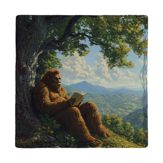 Sasquatch Reading Nook | Ceramic Drink Coaster