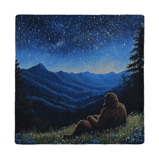 Starry Night Sasquatch | Ceramic Drink Coaster