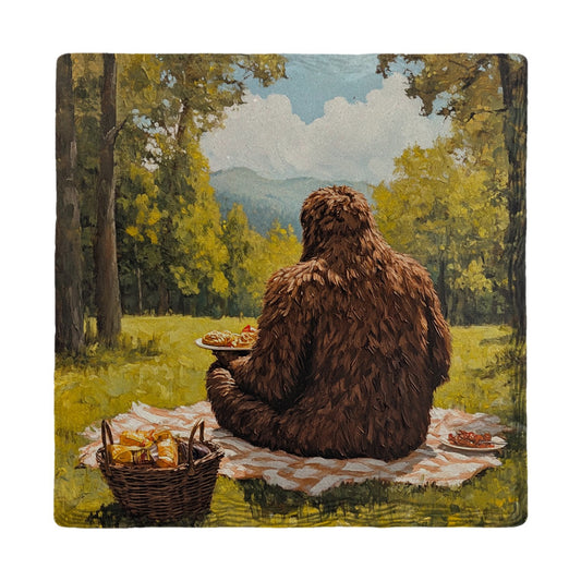 Sasquatch Picnic Day | Ceramic Drink Coaster