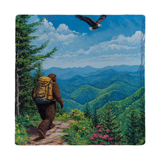 Sasquatch Trail Hike | Absorbent Ceramic Drink Coaster