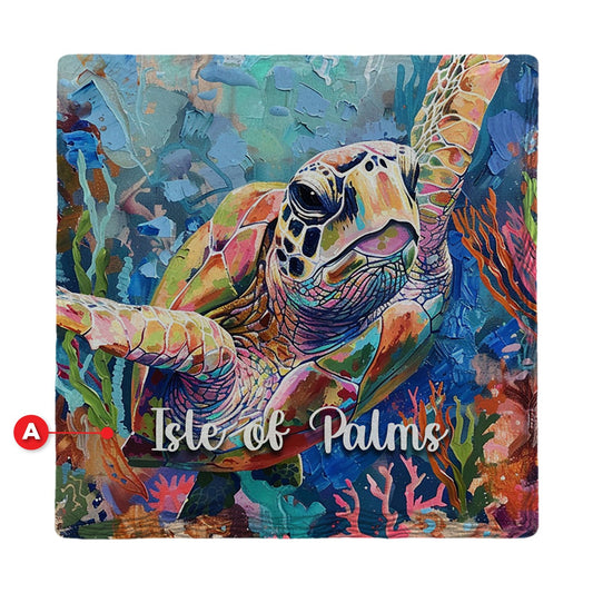 Isle of Palms Sea Turtle | Ceramic Drink Coaster