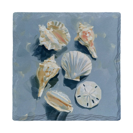 Seashell Collection Study | Ceramic Drink Coaster