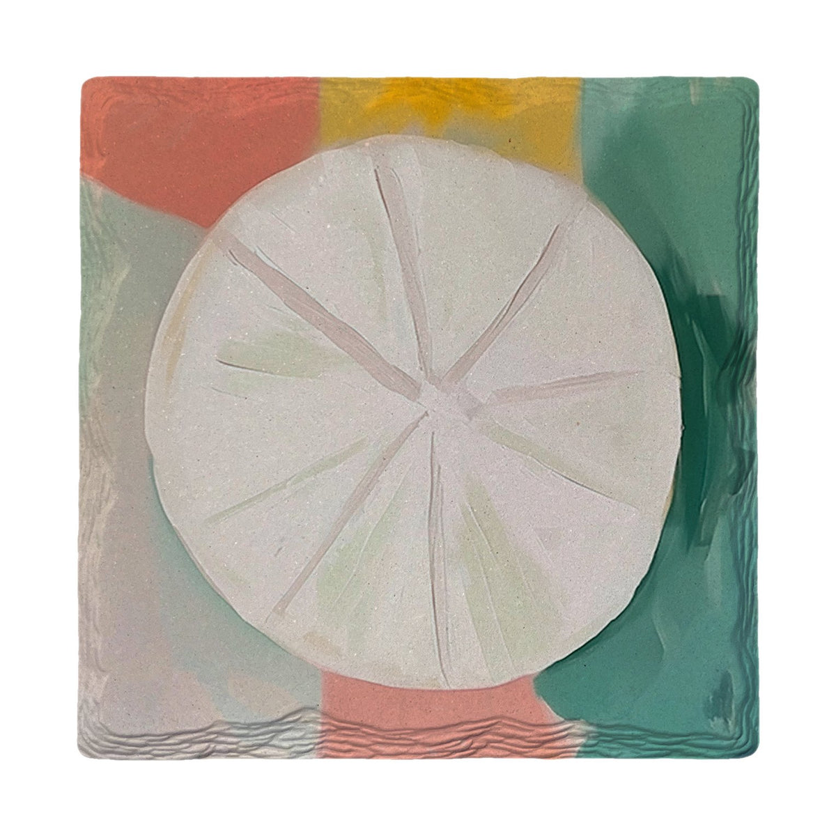 Pastel Sand Dollar | Ceramic Drink Coaster