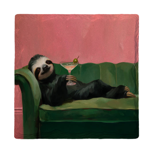 Sloth & Sips | Ceramic Drink Coaster