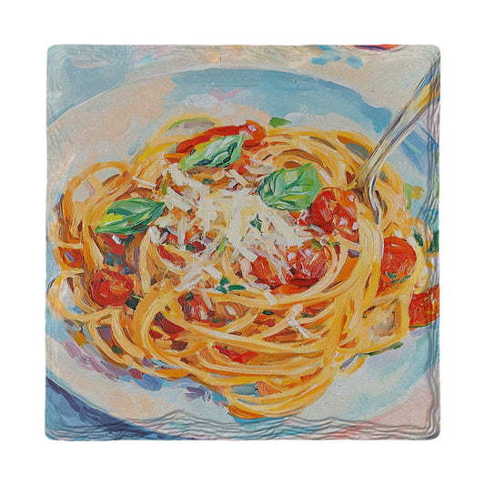 Spaghetti Pomodoro Bowl | Ceramic Drink Coaster