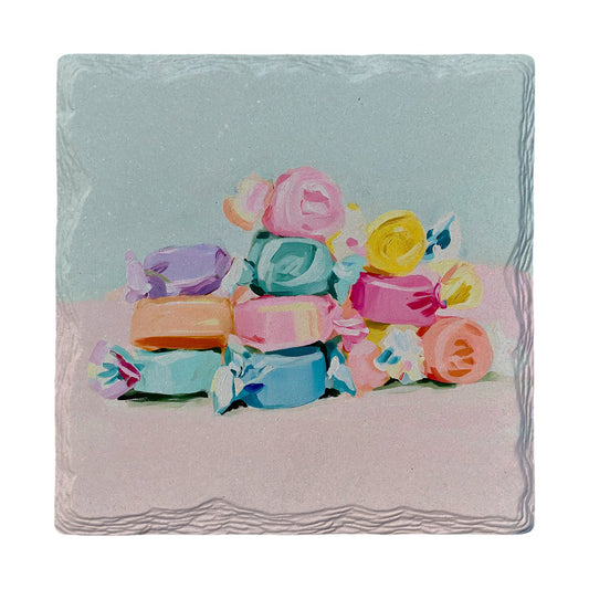 Salt Water Taffy Stack | Ceramic Drink Coaster
