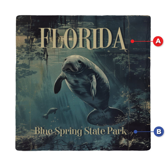 Florida Manatee Springs | Ceramic Drink Coaster