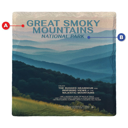 Great Smoky Mountains Vista | Ceramic Drink Coaster