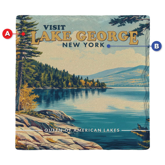 Visit Lake George | Ceramic Drink Coaster