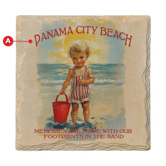 Panama City Beach Memories | Ceramic Drink Coaster