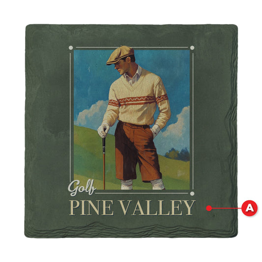 Pine Valley Vintage Golfer | Ceramic Drink Coaster