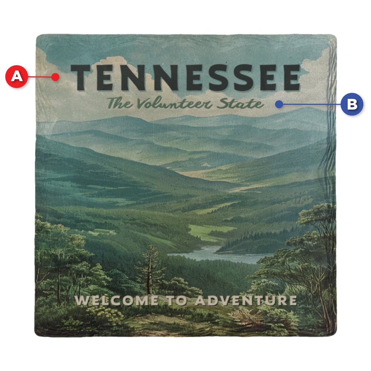 Tennessee Volunteer State | Ceramic Drink Coaster
