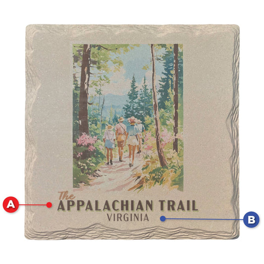 Appalachian Trail Hikers | Ceramic Drink Coaster
