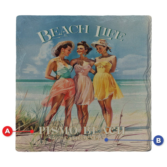 Pismo Beach Life | Ceramic Drink Coaster
