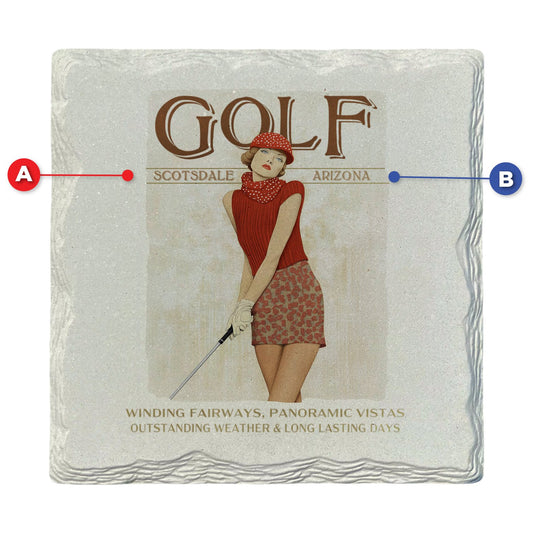 Scottsdale Golf Gal | Ceramic Drink Coaster