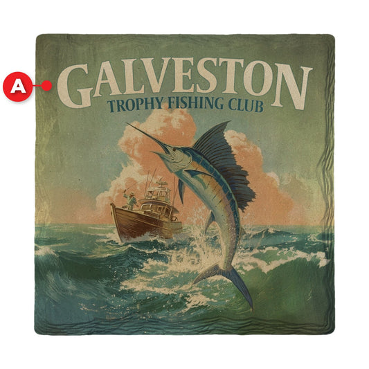 Galveston Trophy Sailfish | Ceramic Drink Coaster